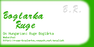 boglarka ruge business card